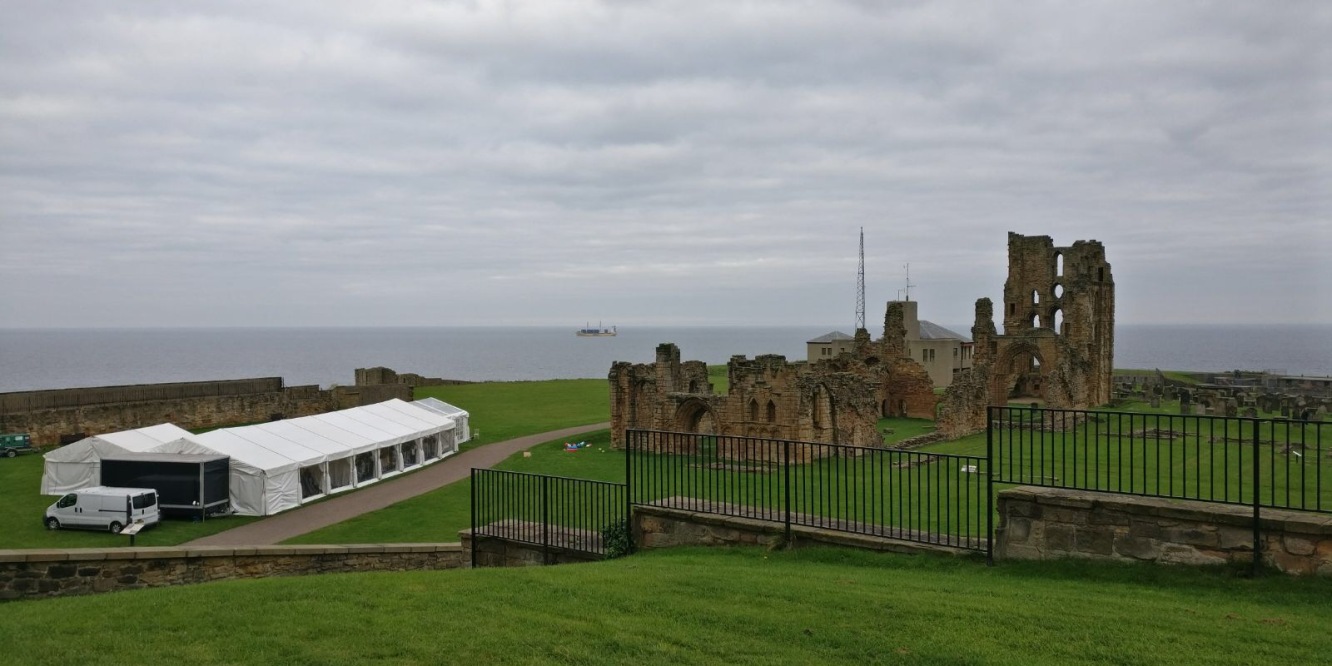 Tynemouth Priory Castle Wedding Marquee Live Music Party Coast